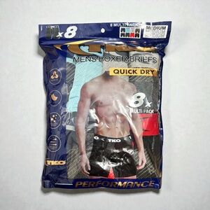 TKO Men’s Boxer Briefs 8-Pack Multi-Pack Quick Dry Performance Size Medium
